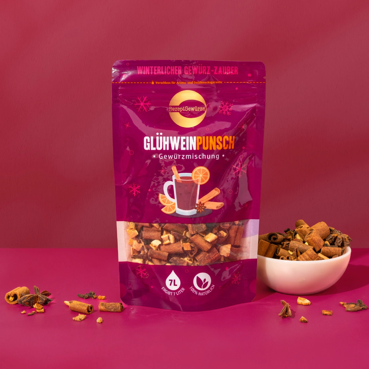 Hier ist ein Produktbild vom Bio Punsch- und Glühweingewürz von NutriPur