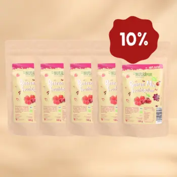 Hier ist ein Produktbild des Angebots 5 x 100 Gramm Fruchtpulver Kirsche-Beeren-Mix. Jetzt 10% Rabatt