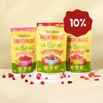 Hier ist ein Produktbild des Angebots gefriergetrocknete Früchte im Bio Trio-Set