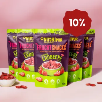 Hier ist ein Produktbild des Angebots gefriergetrocknete Erdbeeren 5x70 Gramm