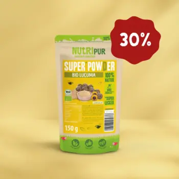 Hier ist ein Produktbild vom SuperSpice Bio-Lucuma von NutriPur. Jetzt 30 Prozent Rabatt